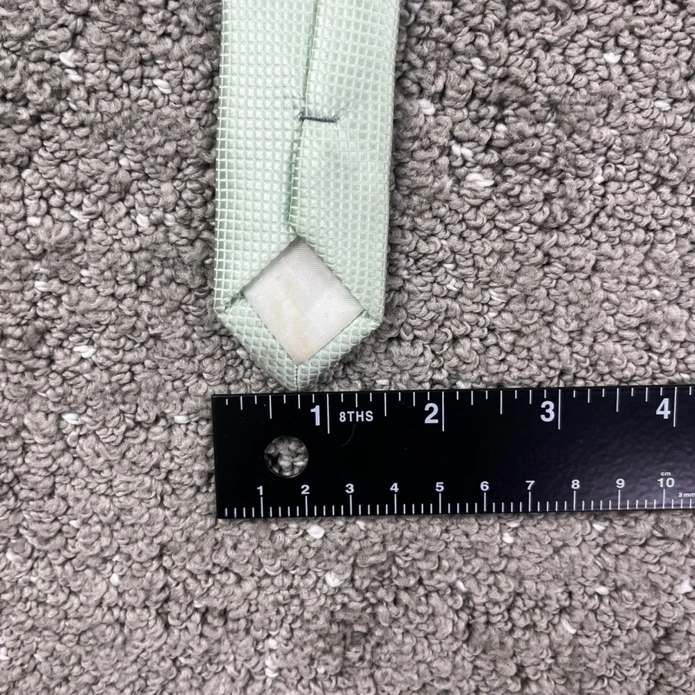 Umo Lorenzo Mens Tie Mint Green Textured Woven Wedding Formal Necktie